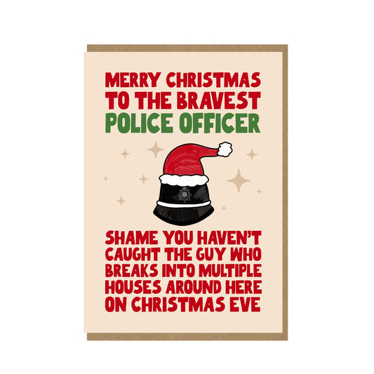 Funny Christmas Card -  Police Officer Christmas Card - Metropolitan Police Card