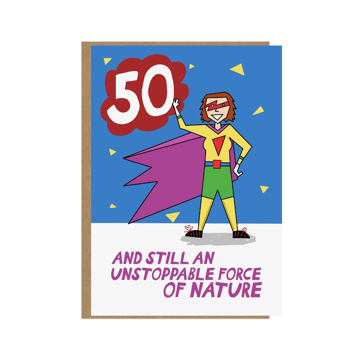 50 Birthday Card - Funny birthday card for her - Superhero