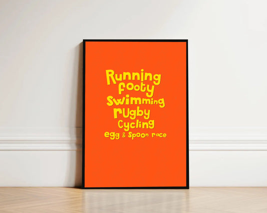 Sport Print - Home Decor - Bedroom Print - Funny Print