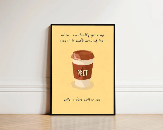 Pret Cup - Cooking Print - Kitchen Print - Funny Print