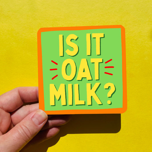 Funny Oat Milk Coaster - Funny Stocking Filler