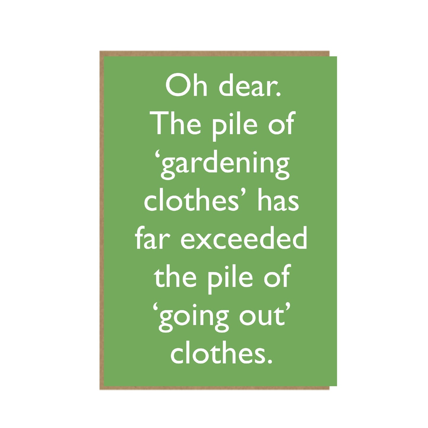 Gardening Clothes - funny card for gardener