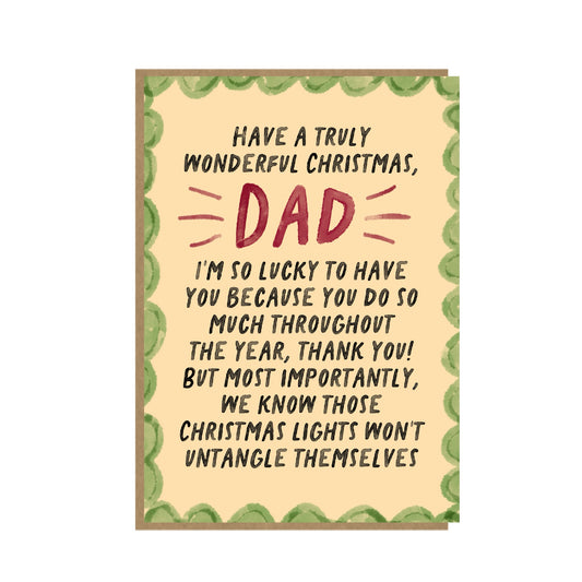 Lights - funny Christmas card for Dad
