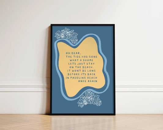 Paddling Tide Print - Beach Print - Norfolk Print