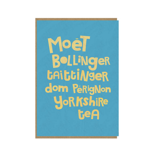 Yorkshire Tea - Champagne Card - Funny Card
