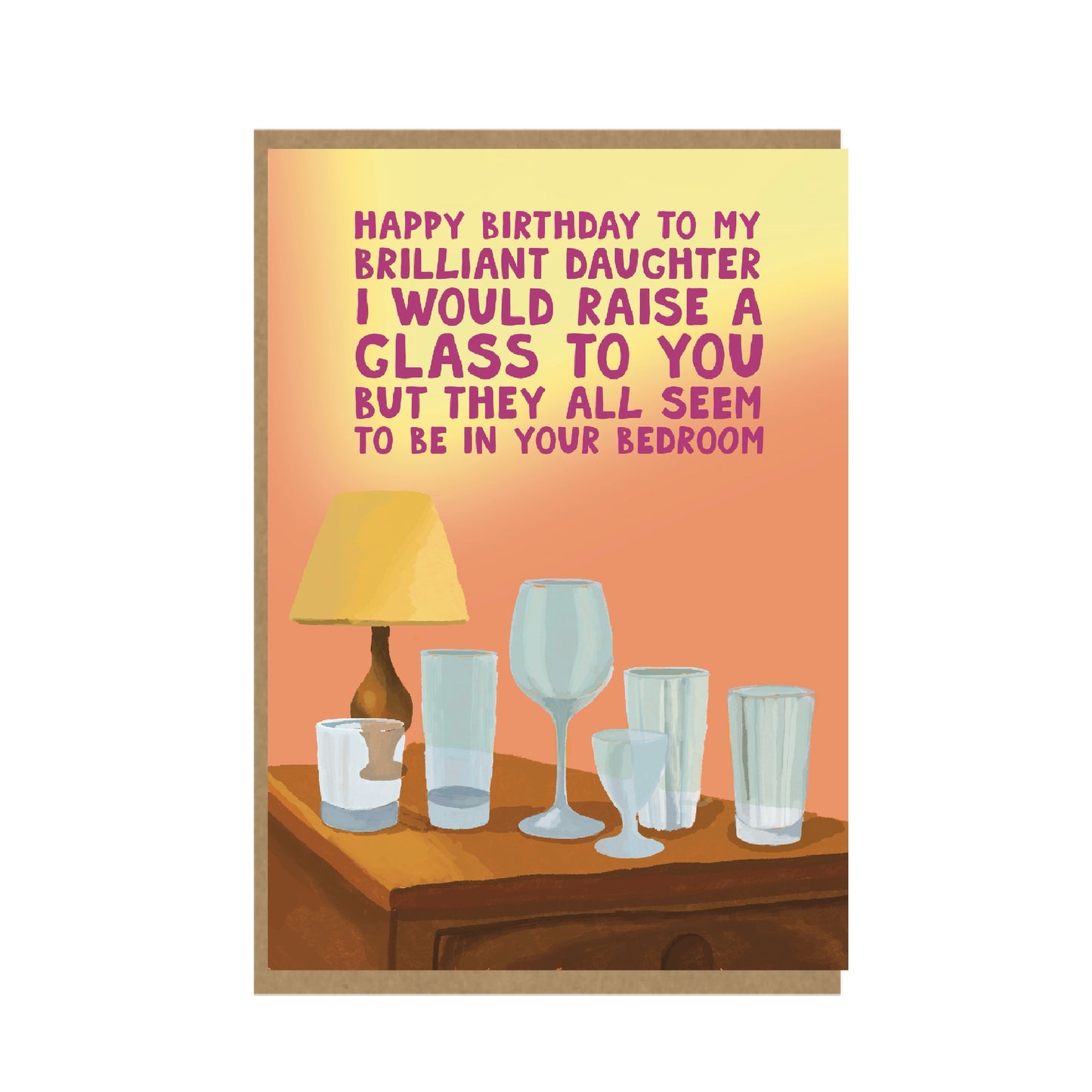 Daughter Birthday Card - Funny Glasses Card