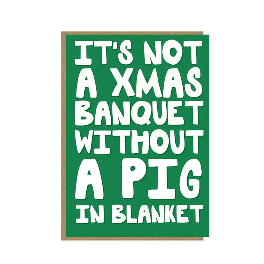 Pigs in blankets Christmas Card