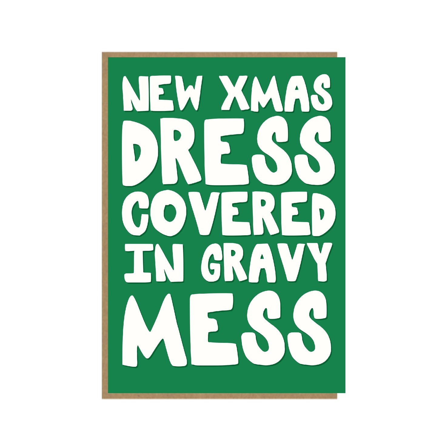 Gravy on dress Christmas Card - funny Christmas Card
