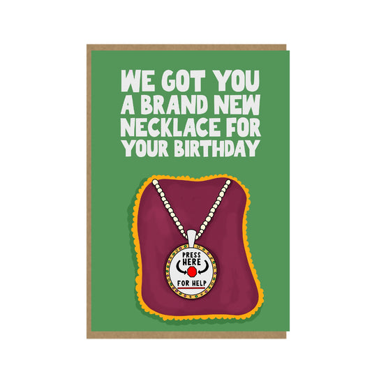 Birthday Necklace - funny birthday card