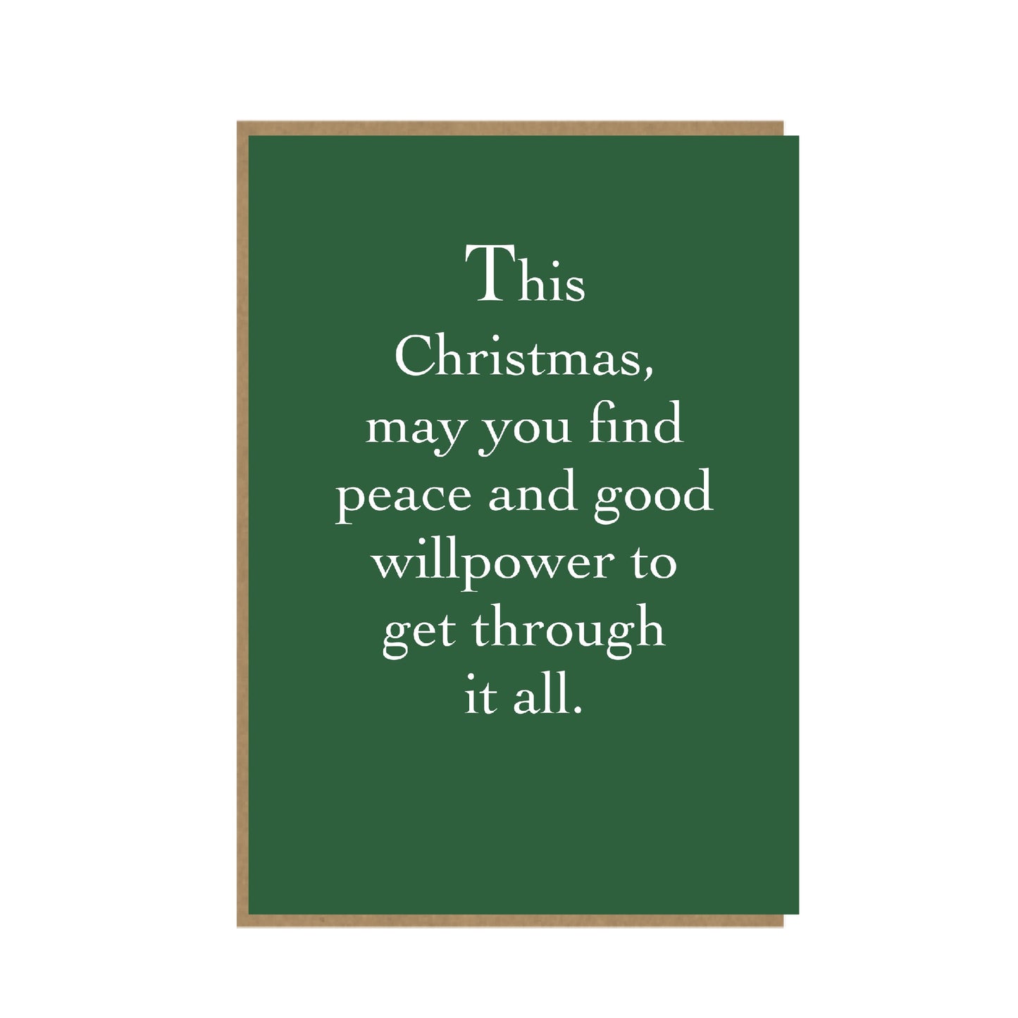 Willpower - funny Christmas card