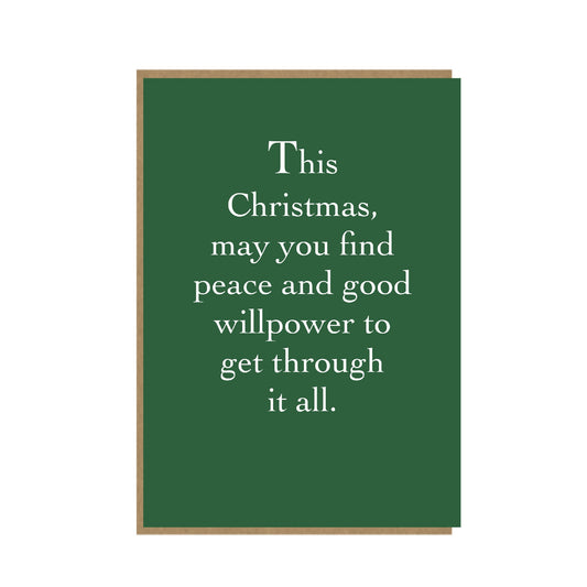 Willpower - funny Christmas card