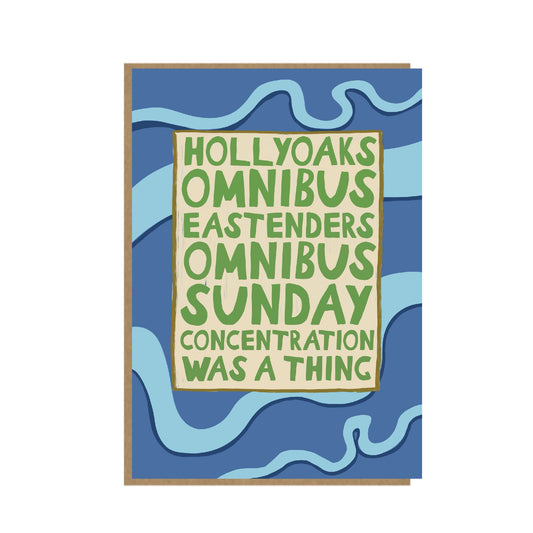 Funny Eastenders Card - Sunday Concentration - Bold and Bright