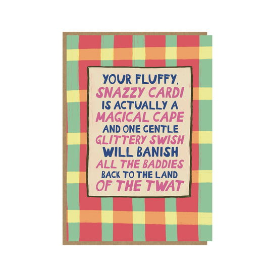 Snazzy Cardi - Funny Card - Bold and Bright