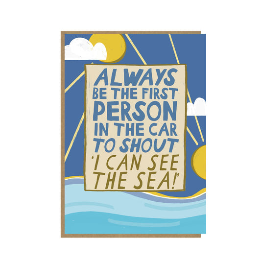 See the Sea - Colourful Seaside Card - Bold and Bright
