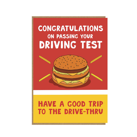 Drive Thru McDonalds Card - driving test congratulations card