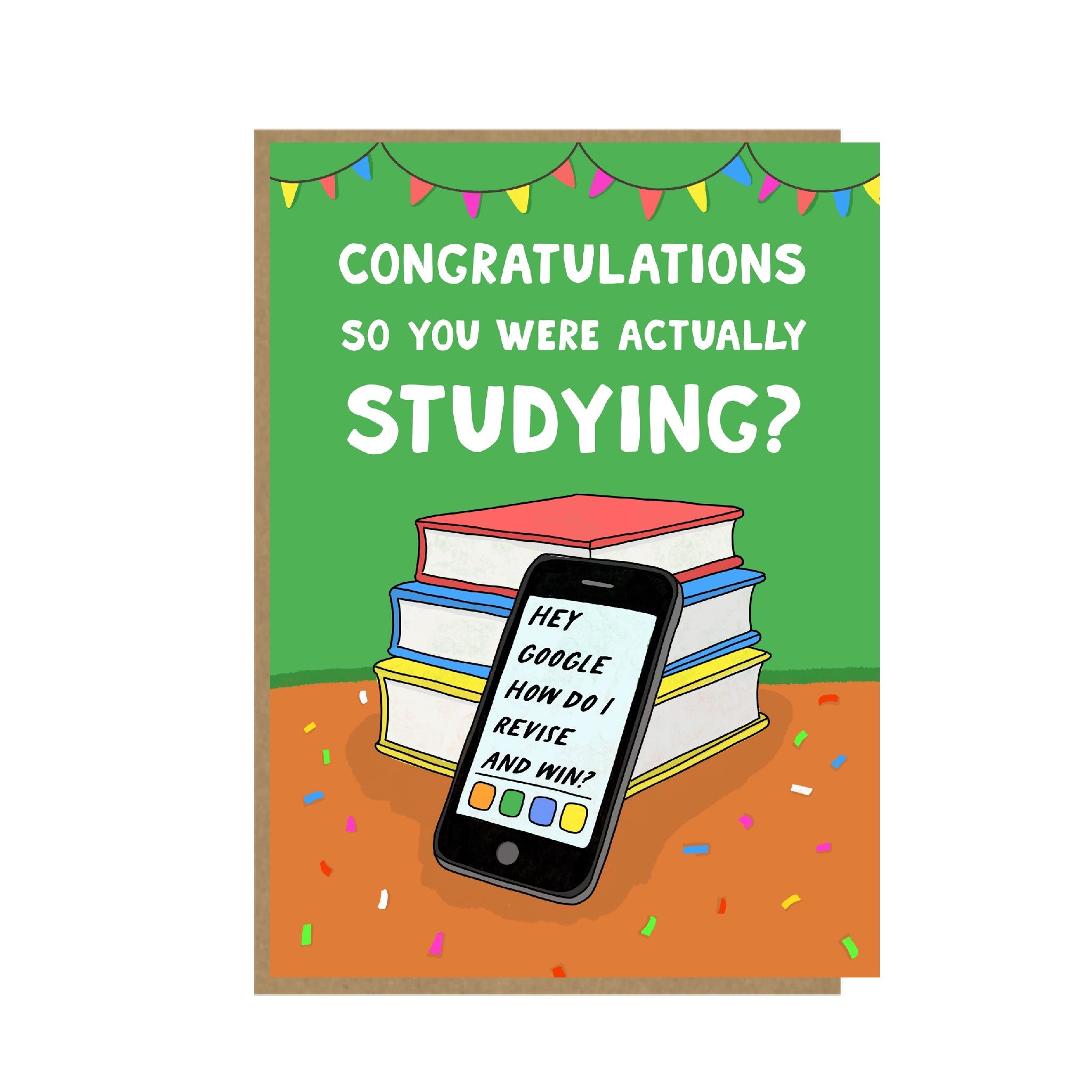 Exam congratulations card - Funny GCSE Card