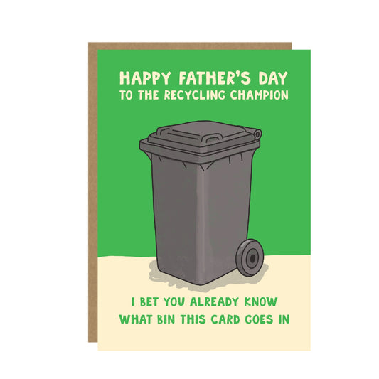 Recycling champion - funny Father's Day card