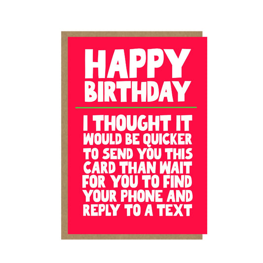 Send a Text Card - Funny Birthday card