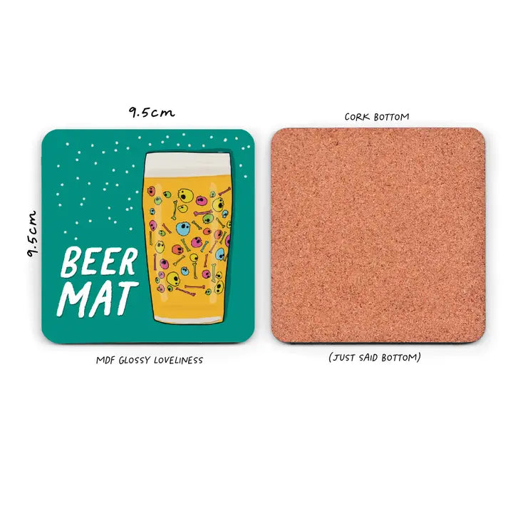 Funny Beer Mat Coaster - Funny Stocking Filler