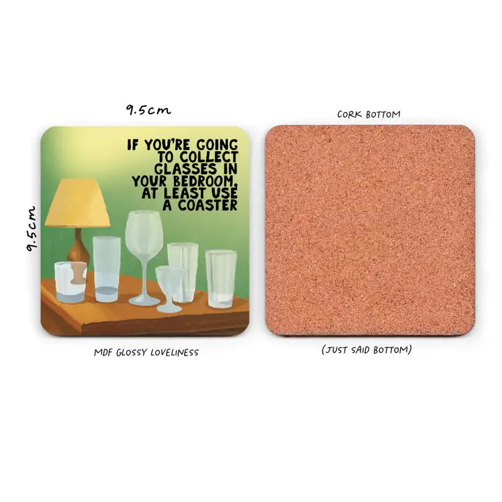 Funny Bedroom Coaster - Glasses Collection Coaster