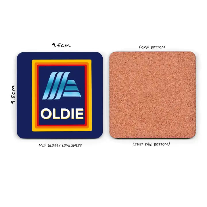 Funny Drinks Coaster - Oldie - Aldi Coaster